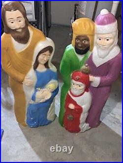 Union Don Featherstone Christmas Nativity Blow Mold Mary Jesus Wise Kings