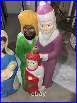 Union Don Featherstone Christmas Nativity Blow Mold Mary Jesus Wise Kings