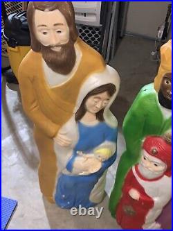 Union Don Featherstone Christmas Nativity Blow Mold Mary Jesus Wise Kings