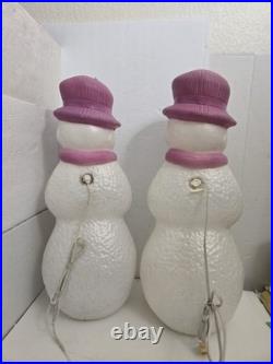 Union Products Christmas Snowman Purple Blow Mold 22 Holiday Decor x2 Lights Union Products Christmas Snowman Purple Blow Mold 22 Holiday Decor x2 Lights