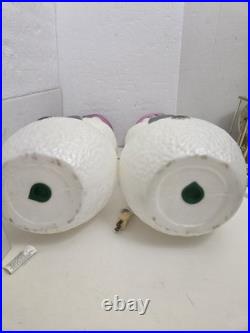 Union Products Christmas Snowman Purple Blow Mold 22 Holiday Decor x2 Lights