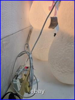 Union Products Christmas Snowman Purple Blow Mold 22 Holiday Decor x2 Lights