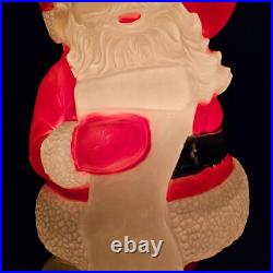 Union Santa Claus Lighted Blow Mold 44 Inch Christmas Holiday Outdoor Decor VTG