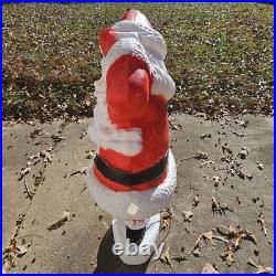 Union Santa Claus Lighted Blow Mold 44 Inch Christmas Holiday Outdoor Decor VTG