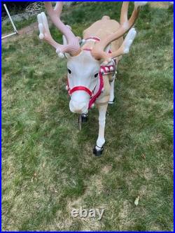 Used 4.5ft. Blow mold Reindeer with Antlers LED Lights Home Depot Accents