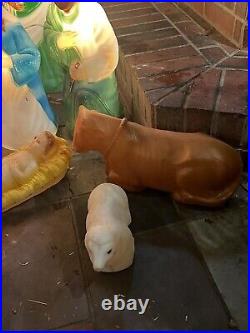 VINTAGE 12 pc Nativity Miniature Tabletop Blow MoldsVery Rare