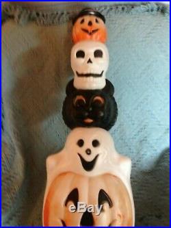 VINTAGE 1996 EMPIRE 32 HALLOWEEN TOTEM POLE BLOW MOLD WithLIGHT CORD