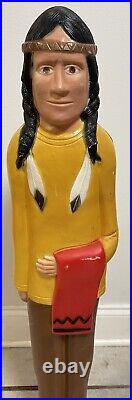 VINTAGE DON FEATHERSTONE NATIVE AMERICAN THANKSGIVING BLOW MOLD WithLIGHT WORKS