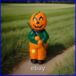 VINTAGE Don Featherstone Blow Mold Halloween Pumpkin Scarecrow Union Products