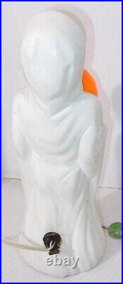 VINTAGE EMPIRE HALLOWEEN SMILING GHOST with PUMPKIN JOL 14 PLASTIC BLOW MOLD #2