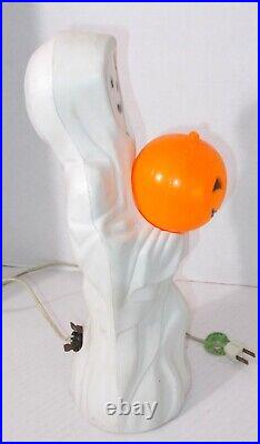 VINTAGE EMPIRE HALLOWEEN SMILING GHOST with PUMPKIN JOL 14 PLASTIC BLOW MOLD #2