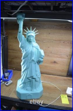 VINTAGE Rare Statue of Liberty Blow Mold RARE 37 Tall Works PARTS REPAIR READ