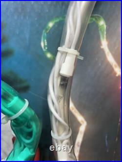 VINTAGE SUPER RARE MR CHRISTMAS SNOWMAN 48x33 CHRISTMAS LIGHT SCULPTURE WithSTAND