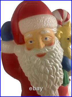 VINTAGE TPI WAVING SANTA CLAUS WithPRESENTS 40 LIGHTED BLOW MOLD