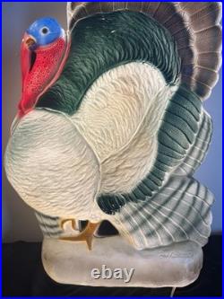 VTG 1998 Union Products Don Featherstone Thanksgiving Pilgrim Turkey Blow Mold