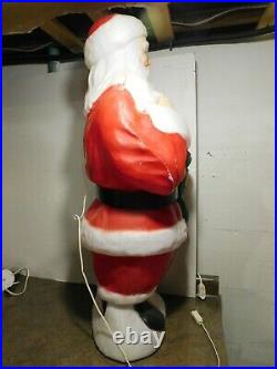 VTG 40 General Foam Christmas Santa Claus Green Stocking Blow Mold Yard Decor