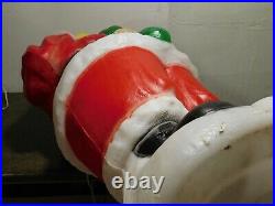 VTG 40 General Foam Christmas Santa Claus Green Stocking Blow Mold Yard Decor