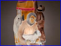 VTG 40 Union Don Featherstone Christmas Nativity One Piece Shepherds Blow Mold