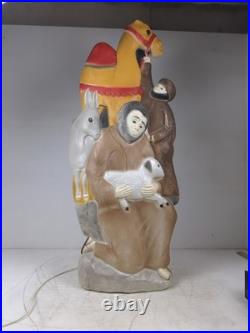 VTG 40 Union Don Featherstone Christmas Nativity One Piece Shepherds Blow Mold