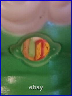 VTG Blow Mold Gnome 22.5 Holding Lantern & Cane Made In EC SOLD AS IS