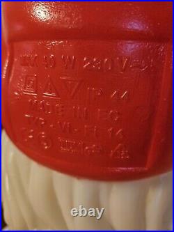 VTG Blow Mold Gnome 22.5 Holding Lantern & Cane Made In EC SOLD AS IS