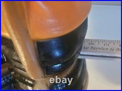 VTG Blow Mold Gnome 22.5 Holding Lantern & Cane Made In EC SOLD AS IS