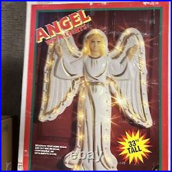 VTG Empire Angel with Lights Hanging Blow Mold 33 Christmas Nativity Clean