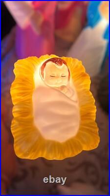 VTG Empire Nativity Set 10 Piece 17-22 Christmas Lighted Blow Mold Working Read