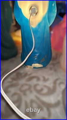 VTG Empire Nativity Set 10 Piece 17-22 Christmas Lighted Blow Mold Working Read