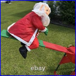 VTG Gemmy 2008 Christmas Teeter Totter Santa & Reindeer With Box RARE Works! Read