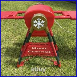 VTG Gemmy 2008 Christmas Teeter Totter Santa & Reindeer With Box RARE Works! Read