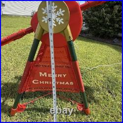 VTG Gemmy 2008 Christmas Teeter Totter Santa & Reindeer With Box RARE Works! Read