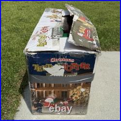 VTG Gemmy 2008 Christmas Teeter Totter Santa & Reindeer With Box RARE Works! Read