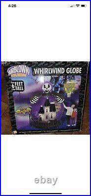 VTG Gemmy Airblown Inflatable Whirlwind Globe Ovr 6 Tall Halloween Skeleton RARE