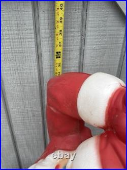 VTG General Foam Plastics Blow Mold Santa in Sleigh withReindeer @READ@ NO SHIP