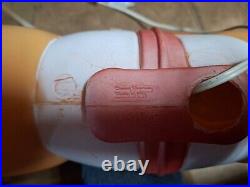 VTG Grand Venture Lighted Santa Reindeer Christmas Blow Mold Yard Decor CLEAN