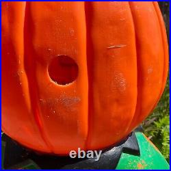 VTG Halloween Blow Mold Pumpkin Don Featherstone 31 Tall Scarecrow Goblin 1995