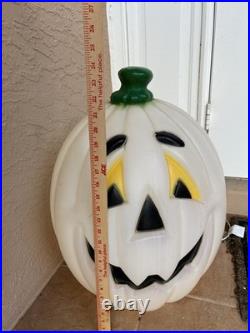 VTG Halloween Jack o Lantern (2) Light Up Blow Mold 80s 90s Pumpkin 24 Lot Of 2