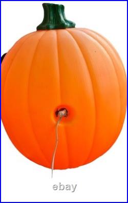 VTG Halloween Jack o Lantern (2) Light Up Blow Mold 80s 90s Pumpkin 24 Lot Of 2