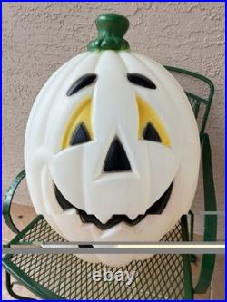 VTG Halloween Jack o Lantern (2) Light Up Blow Mold 80s 90s Pumpkin 24 Lot Of 2