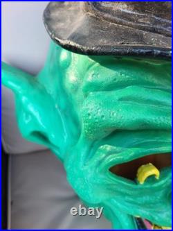 VTG Halloween Witch Yard Decoration Paper Magic Blow Mold WithLight 20 RARE