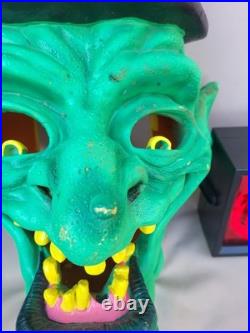 VTG Halloween Witch Yard Decoration Paper Magic Blow Mold WithLight 20 RARE