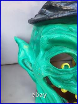 VTG Halloween Witch Yard Decoration Paper Magic Blow Mold WithLight 20 RARE