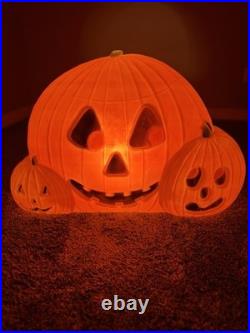 VTG LARGE 1995 Union Products 3 Pumpkin Blow Mold Featherstone WORKS Halloween