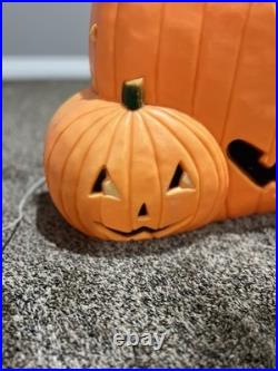 VTG LARGE 1995 Union Products 3 Pumpkin Blow Mold Featherstone WORKS Halloween