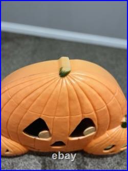 VTG LARGE 1995 Union Products 3 Pumpkin Blow Mold Featherstone WORKS Halloween