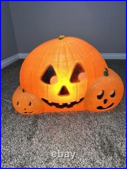VTG LARGE 1995 Union Products 3 Pumpkin Blow Mold Featherstone WORKS Halloween
