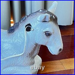 VTG Mule Donkey Blow Mold Christmas Nativity Yard Decor TPI Plastics Canada 1997