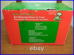 VTG Peanuts Merry Christmas 36 Lighted Sculpture Snoopy Ace Large Display HTF