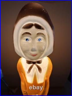 VTG Pilgrim Woman 32 Blow Mold Don Featherstone Thanksgiving Fall Union Prd